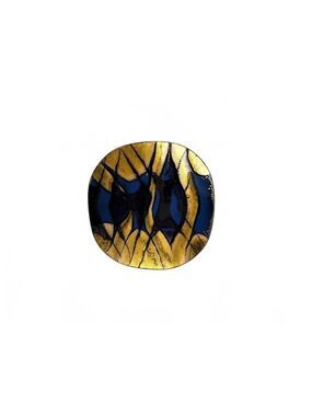 Vtg Pierrette Leclair Copper Enamel Small Trinket Dish Abstract Montreal Quebec